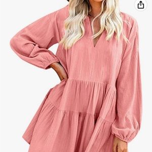 Babydoll dress from Amazon - peachy pink in size XS
